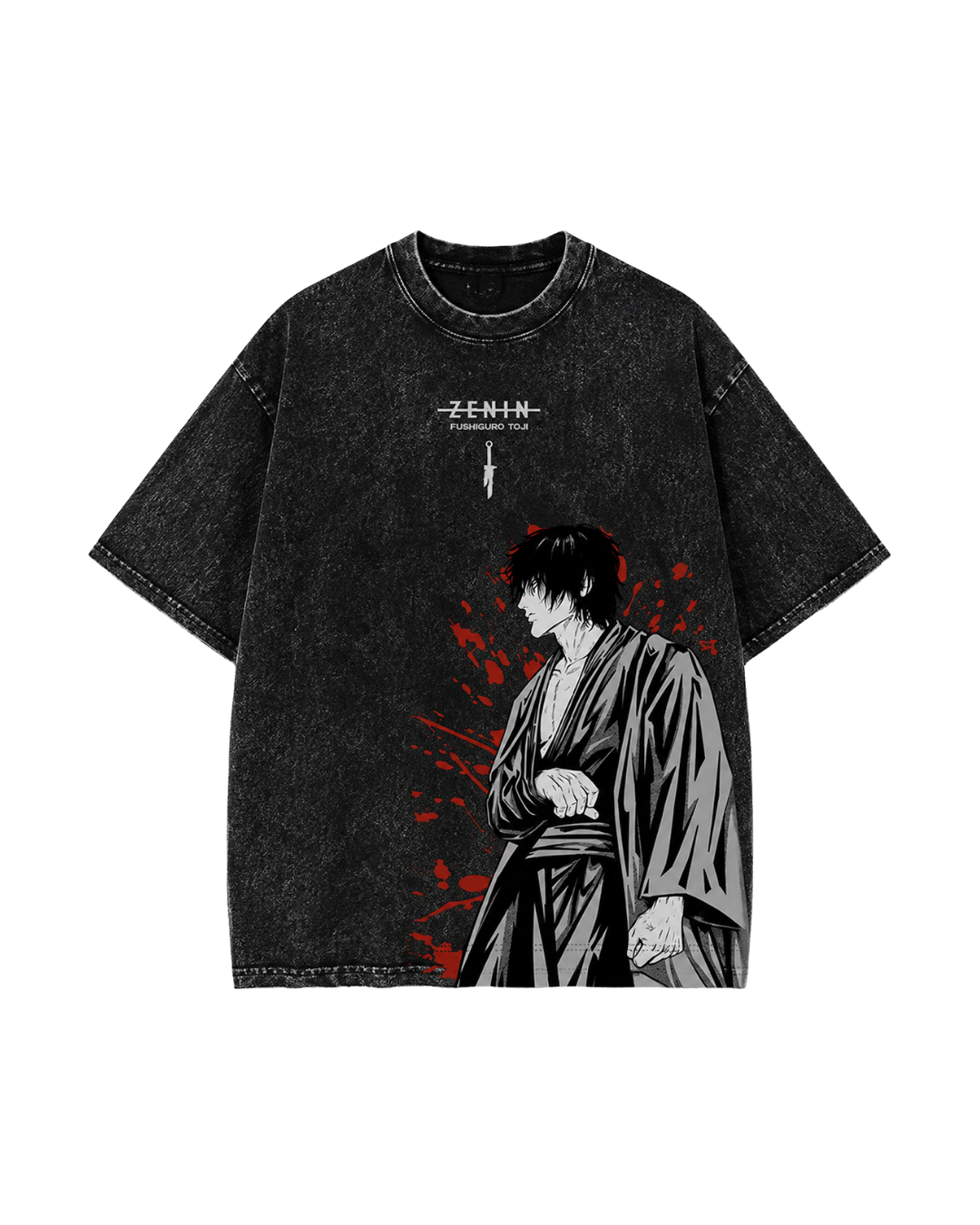 YORAKU TOJI FUSHIGURO – SILENT REAPER ACID WASH TEE