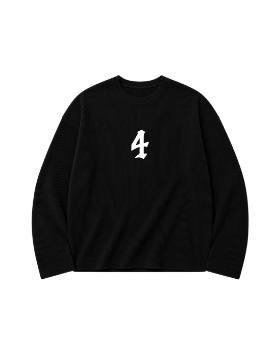 Division IV waffle-knit tee back print — Yoraku Japanese streetwear India