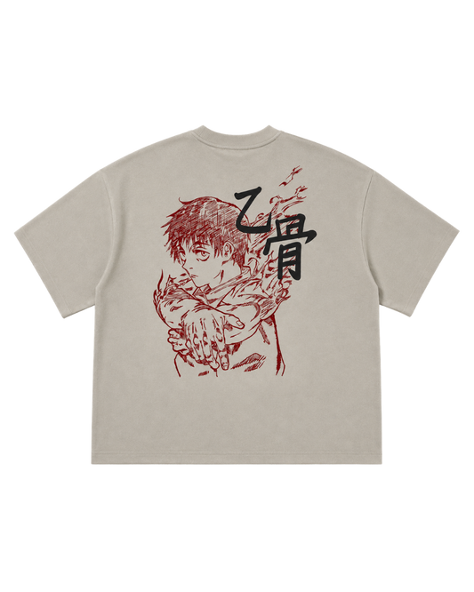 Yuta Okkotsu embroidered anime tee back print — Jujutsu Kaisen streetwear by Yoraku