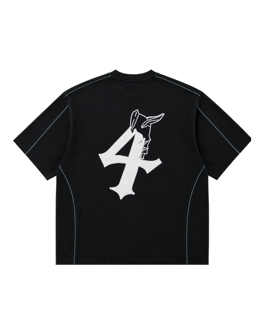 Division IV oversized tee back print — Yoraku Japanese streetwear India