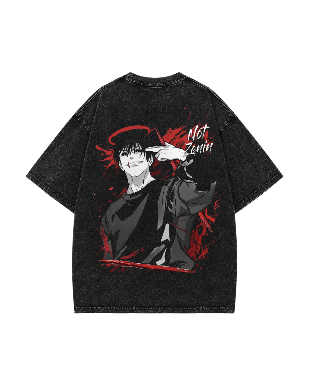 YORAKU TOJI FUSHIGURO – NOT ZENIN ACID WASH TEE