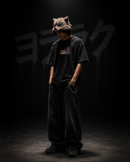 YORAKU -  EMBROIDERED FUTURE GAZE TEE (MIRAI · 未来)