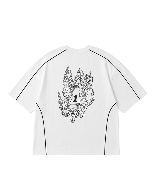 YORAKU – DIVINE DOGS TEE (玉犬 · Gyokuken)